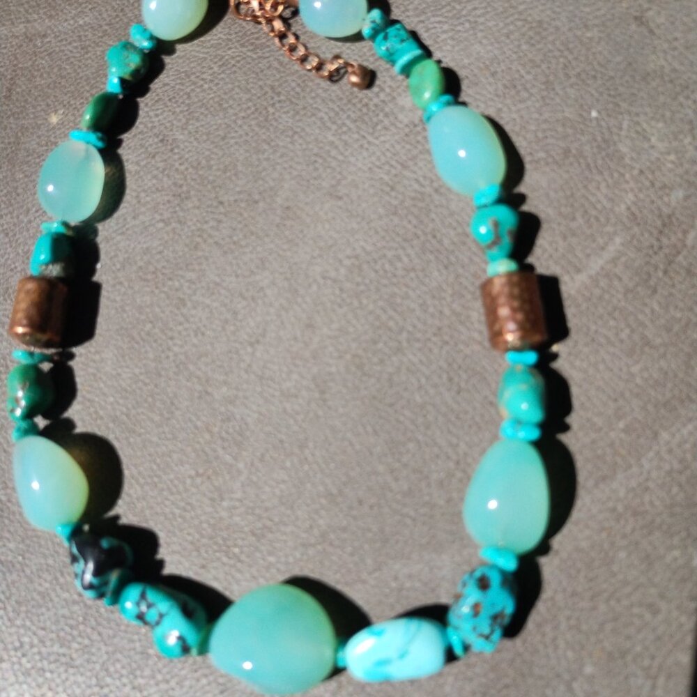 Jay King DTR mine finds Turquoise Gemstone Copper necklace stunning - Picture 11 of 14